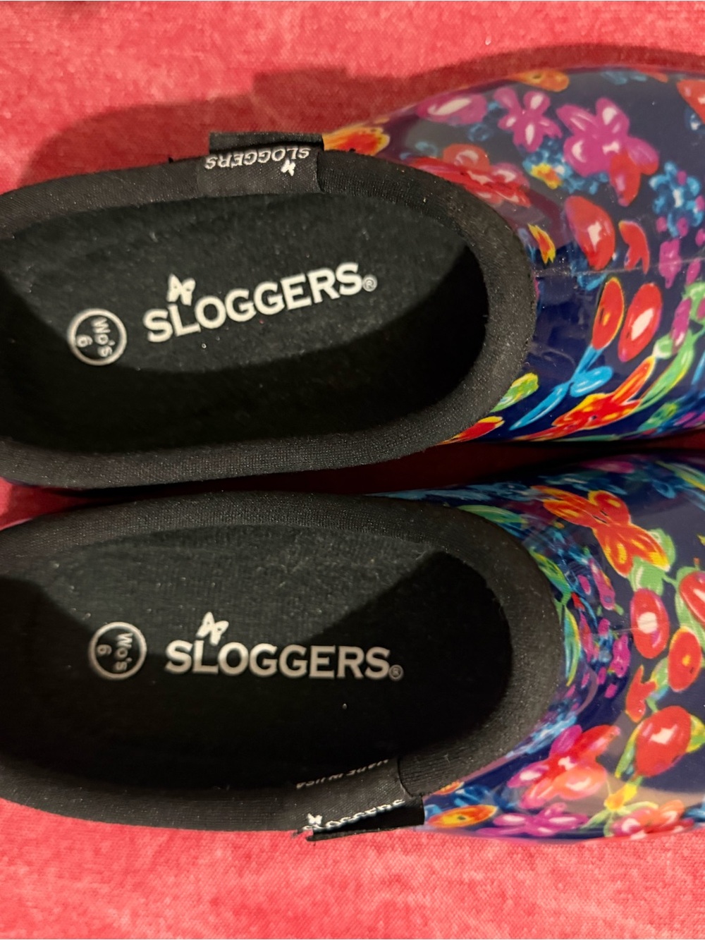 Sloggers Kids Navy Floral Waterproof Garden Clogs